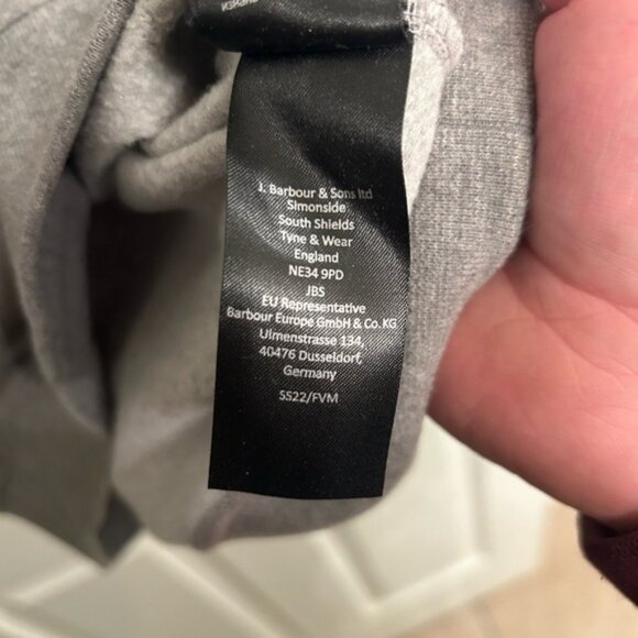 Barbour Gray 1/4 Buttoned Sweater - Picture 5 of 7